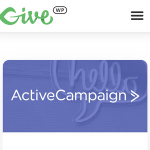 Give ActiveCampaign