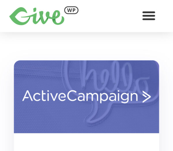 Give ActiveCampaign
