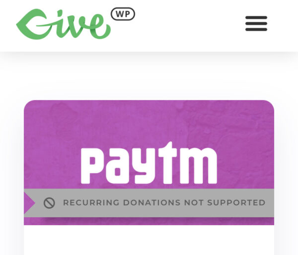 Give Paytm Gateway