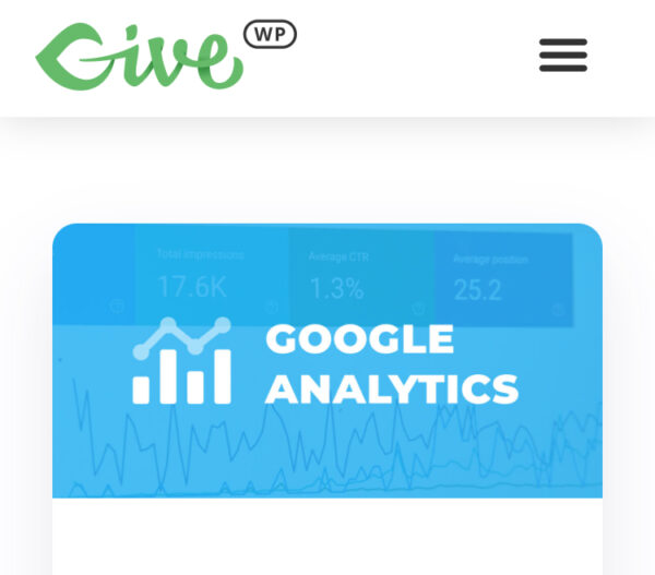 Give Google Analytics Donation Tracking