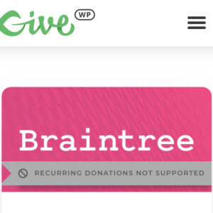 Give BrainTree Gateway