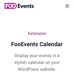 FooEvents Calendar