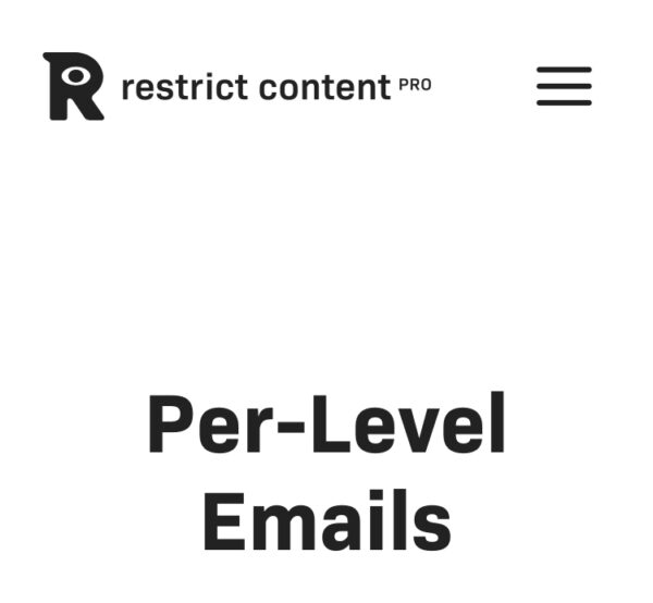 Restrict Content Pro Per-Level Emails