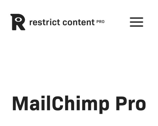 Restrict Content Pro MailChimp Pro