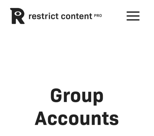 Restrict Content Pro Group Accounts
