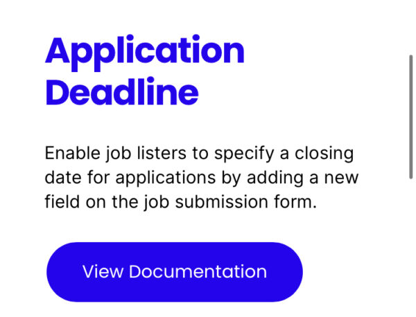 WP Job Manager Application Deadline