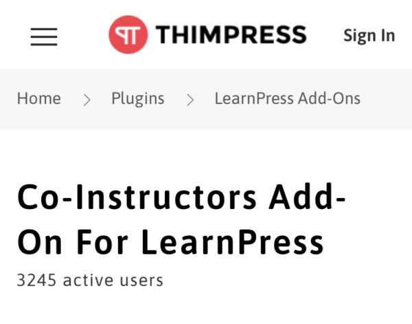 LearnPress Co-instructors