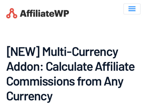 AffiliateWP Multi-Currency