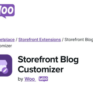 Storefront Blog Customiser