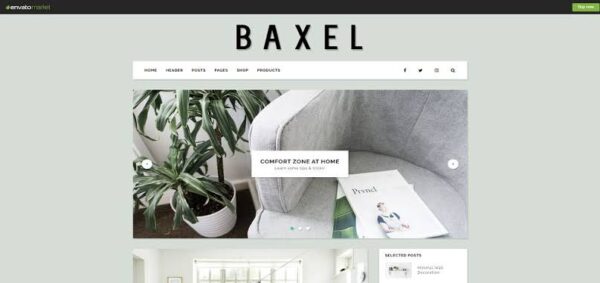 Baxel-Minimal Blog Theme for WordPress