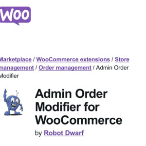 Admin Order Modifier for WooCommerce