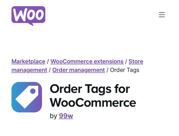 WooCommerce Order Tags