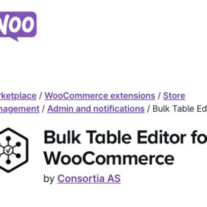 Bulk Table Editor for WooCommerce