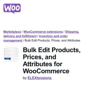 Bulk Edit Products, Prices, and Attributes for WooCommerce
