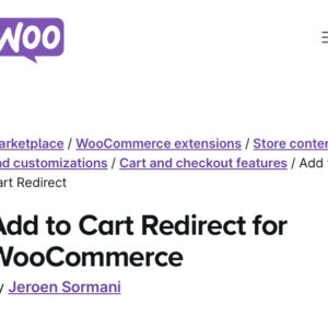 Add To Cart Redirect for WooCommerce