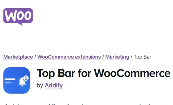 Top Bar for WooCommerce