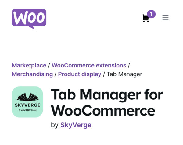WooCommerce Tabs Manager