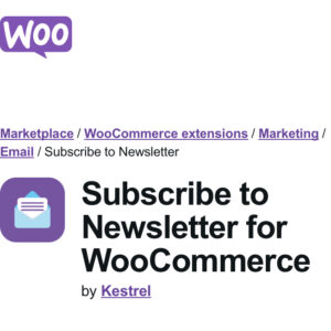 WooCommerce Newsletter Subscription