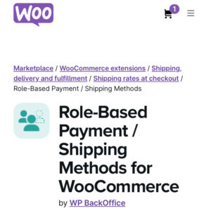 WooCommerce Role-Based Payment / Shipping Methods