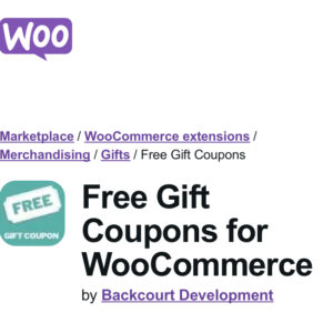WooCommerce Free Gift Coupons