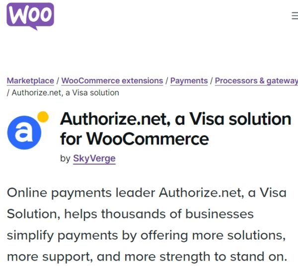 WooCommerce Authorize.net CIM