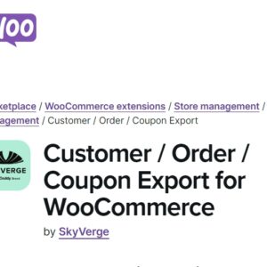 WooCommerce Customer Order CSV Export