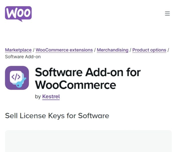 WooCommerce Software Addon