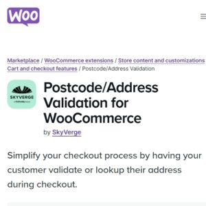 WooCommerce Postcode Address Validation