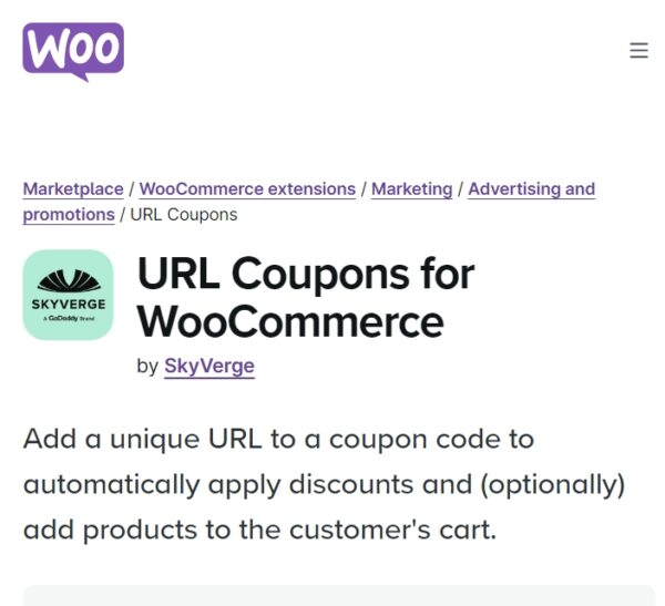 WooCommerce URL Coupons
