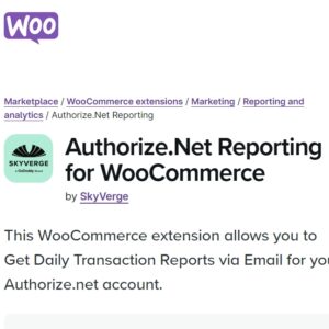 WooCommerce Authorize.Net Reporting