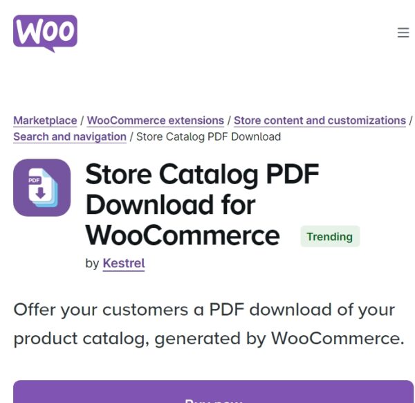WooCommerce Store Catalog PDF Download