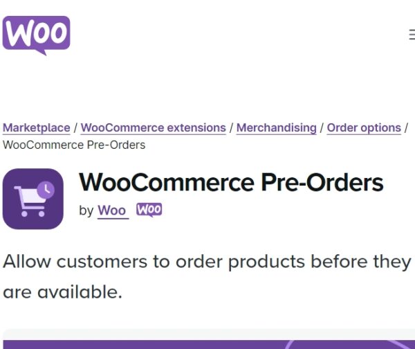 WooCommerce Pre Orders