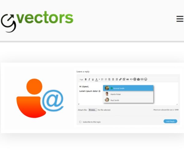wpForo User Mentioning 3.3.3 - Image 1
