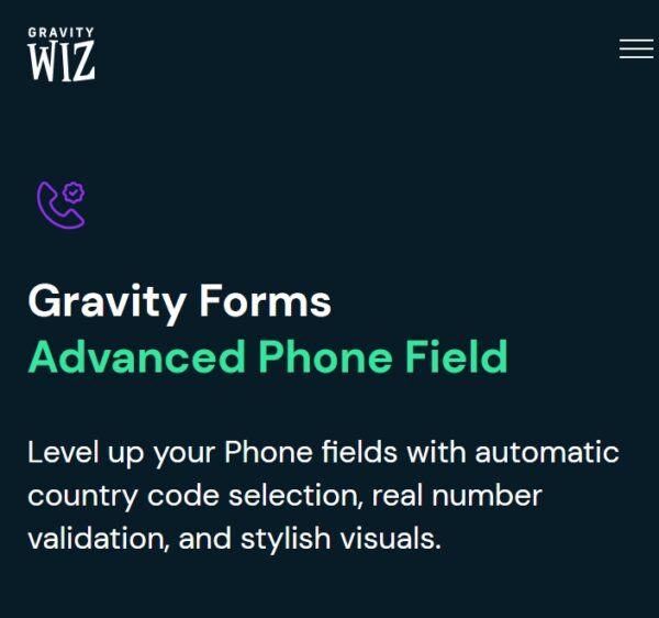 GP Advanced Phone Field