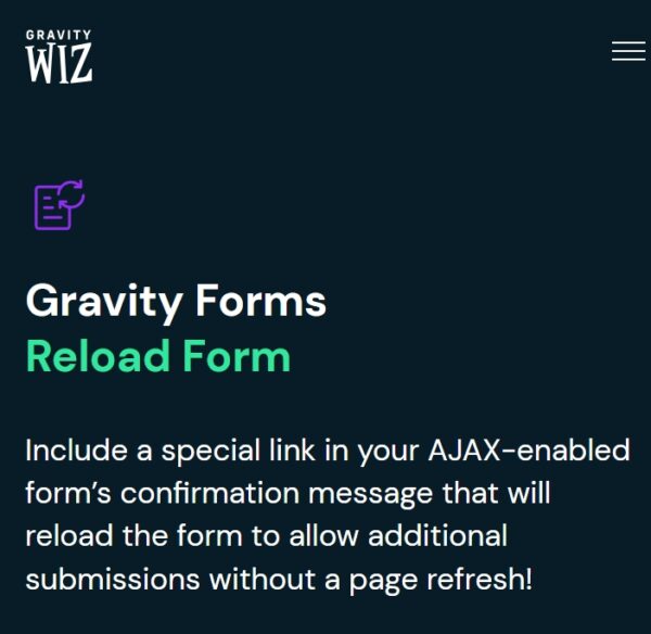 Gravity Perks Reload Form
