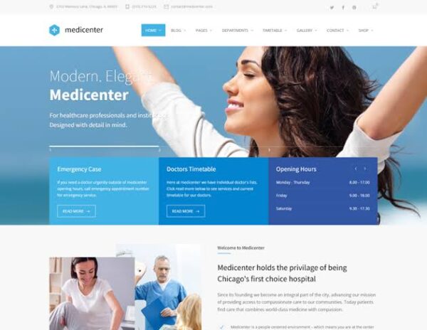 MediCenter-Health Medical Clinic WordPress Theme 14.9 - Image 1