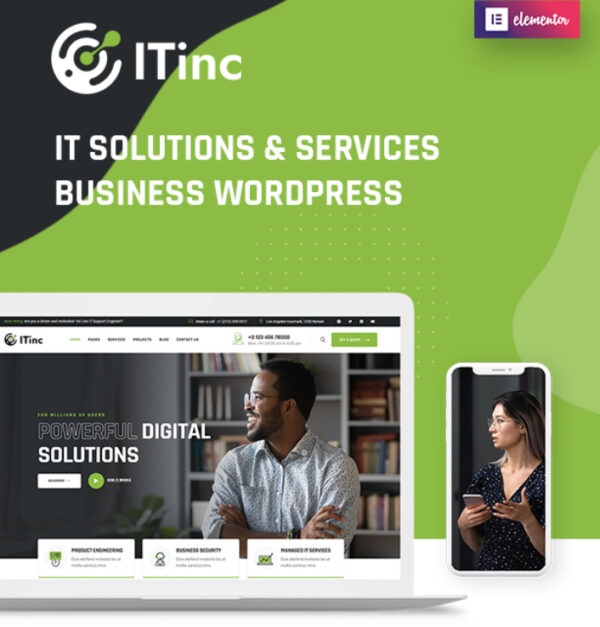 ITInc-Technology & IT Solutions WordPress Theme 4.0 - Image 1