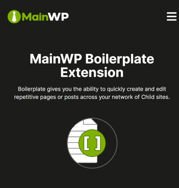 MainWP Boilerplate Extension