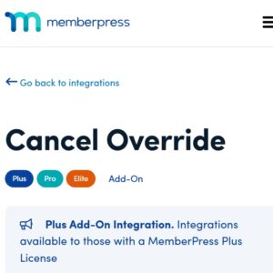 MemberPress Cancel Override