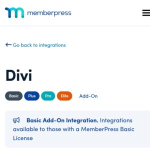 MemberPress Divi Content Protection