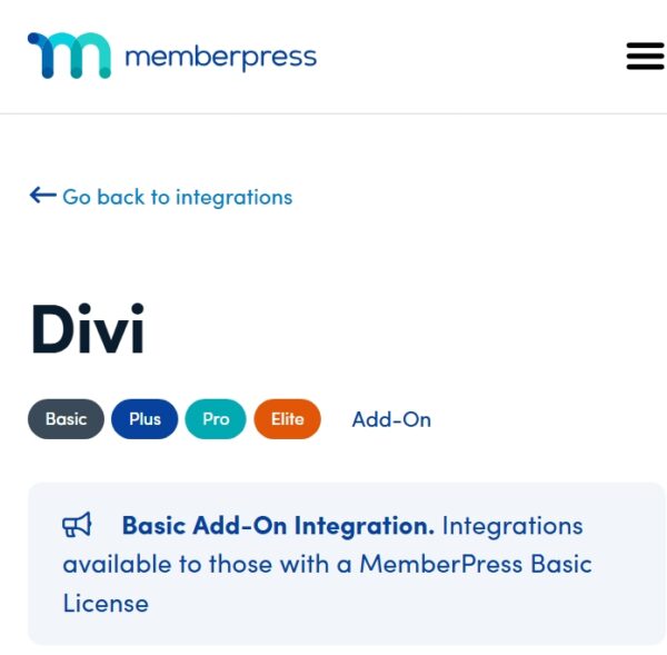 MemberPress Divi Content Protection