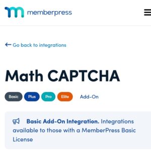 MemberPress Math CAPTCHA