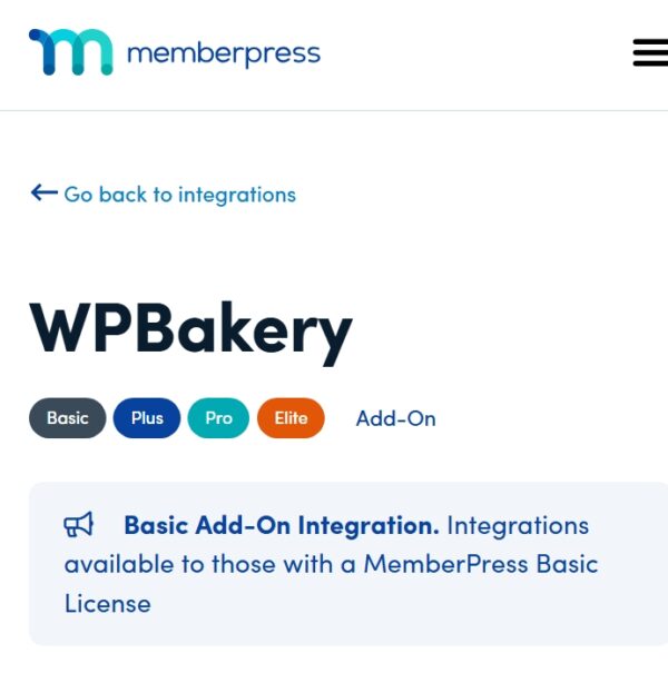MemberPress WPBakery Content Protection