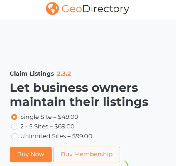 GeoDirectory Claim Listings