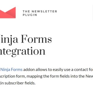 Newsletter Ninja Forms Integration 1.2.6
