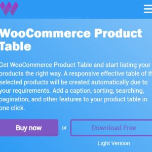 Woobewoo Woocommerce Product Table PRO