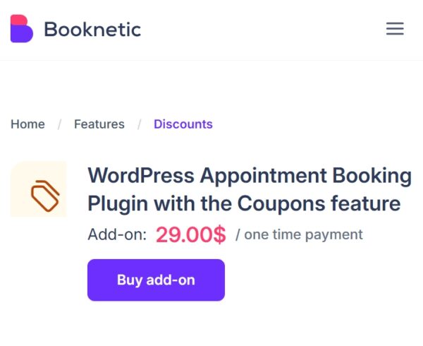 Coupons for Booknetic 1.2.2 - Image 1