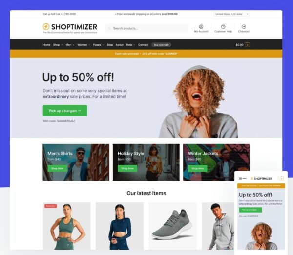 Shoptimizer-The Fastest WooCommerce Theme