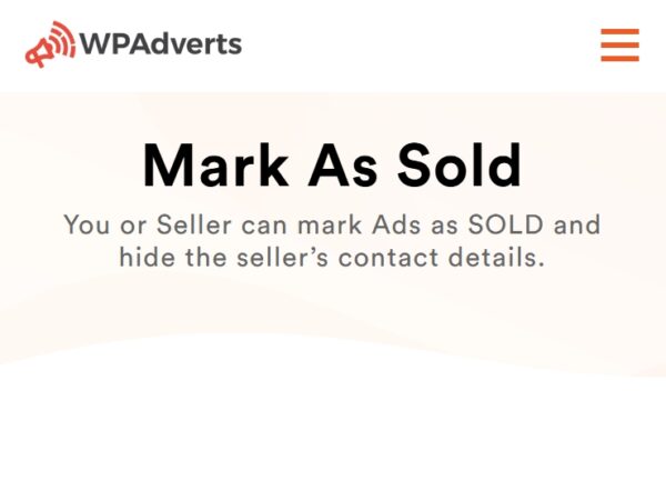 WP Adverts Mark As Sold