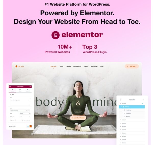 Ativo-Yoga Sports Club WordPress Theme